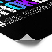 Gebroken Blauwgroen en Paarse lintpreventie A Poster (Hoek)