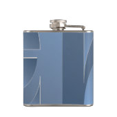 gebroken blauwkever heupfles (Achterkant)