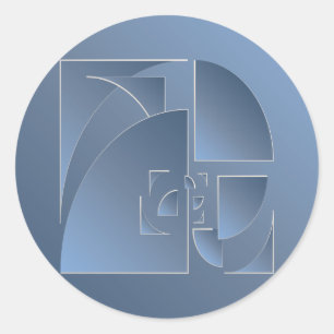 gebroken blauwkever ronde sticker