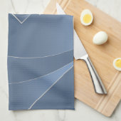 gebroken blauwkever theedoek (Quarter Fold)