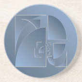 gebroken blauwkever zandsteen onderzetter (Voorkant)