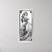 Gebroken bloesems door Alphonse Mucha Canvas Afdruk (Voorkant)