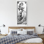 Gebroken bloesems door Alphonse Mucha Canvas Afdruk (Insitu (Slaapkamer))