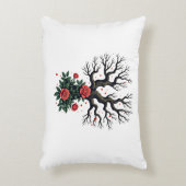 Gebroken bomen en verstrengelde rozen accent kussen (Voorkant(Verticaal))