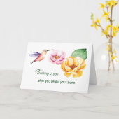 Gebroken bonen denken aan je bloemen kaart (Gele Bloem)