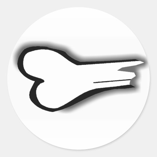 Gebroken bot ronde sticker (Voorkant)