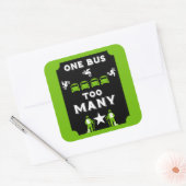 Gebroken botten worden goed vierkante sticker (Envelop)