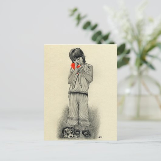 Gebroken Briefkaart van de Heuk van de Puppy (Staand voorkant)