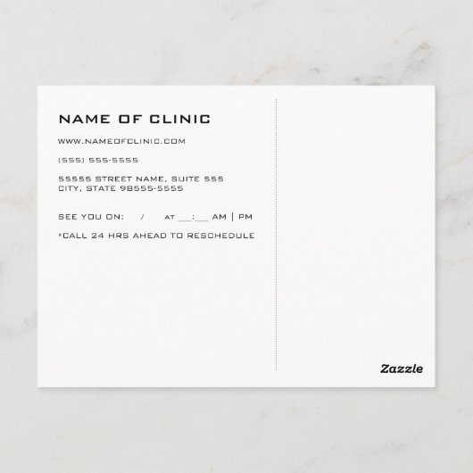 Gebroken bril Eye Exam Appointinder Briefkaart (Achterkant)