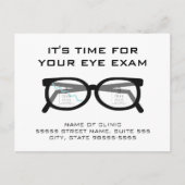 Gebroken bril Eye Exam Appointinder Briefkaart (Voorkant)