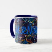 Gebroken bubbels koffie Mok (Voorkant links)