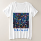 Gebroken bubbels plus grootte T-shirt (Design voorkant)