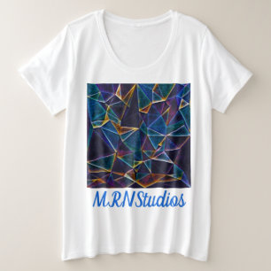 Gebroken bubbels plus grootte T-shirt