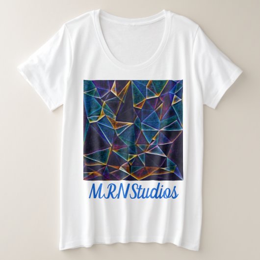 Gebroken bubbels plus grootte T-shirt (Design voorkant)