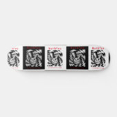 Gebroken Bunny geblokte chaos skateboard! Persoonlijk Skateboard (Horizontaal)