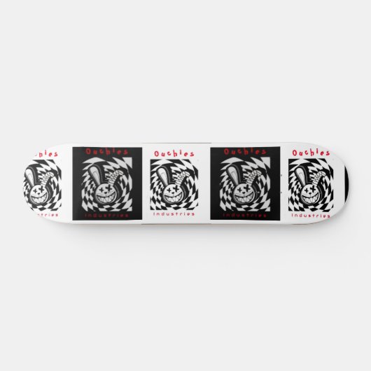 Gebroken Bunny geblokte chaos skateboard! Persoonlijk Skateboard (Horizontaal)