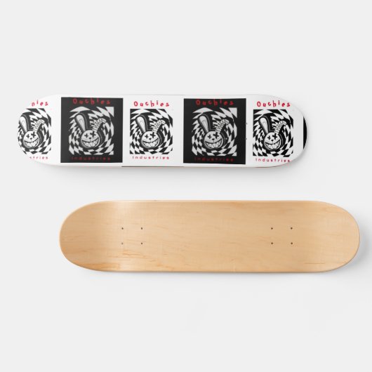 Gebroken Bunny geblokte chaos skateboard! Persoonlijk Skateboard (Horizontaal)