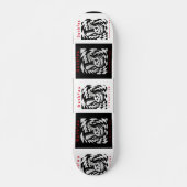 Gebroken Bunny geblokte chaos skateboard! Persoonlijk Skateboard (Voorkant)