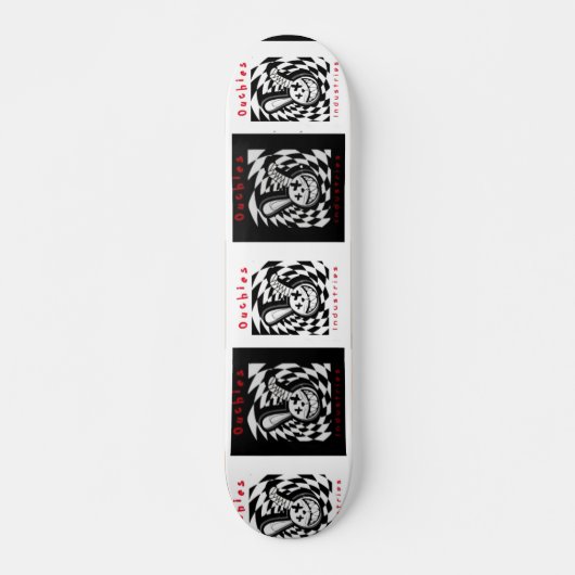 Gebroken Bunny geblokte chaos skateboard! Persoonlijk Skateboard (Voorkant)