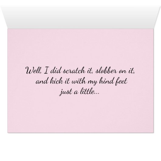 Gebroken Cartoon Kitty Cat Aangepaste tekst (Binenzijde Horizontaal (Onderkant))