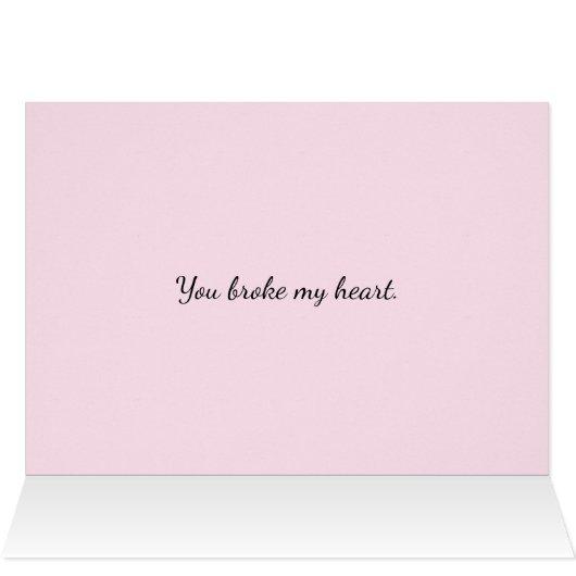 Gebroken Cartoon Kitty Cat Aangepaste tekst (Binnen Horizontaal (Boven))