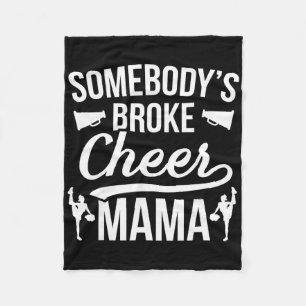 Gebroken Cheer Mama Cheer Moeder Van Een Cheerlead Fleece Deken