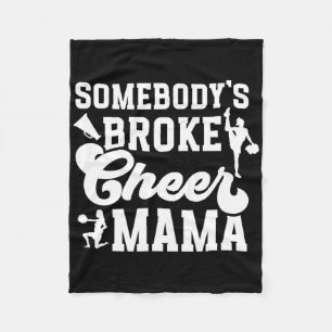 Gebroken Cheer Mama Cheer Moeder Van Een Cheerlead Fleece Deken