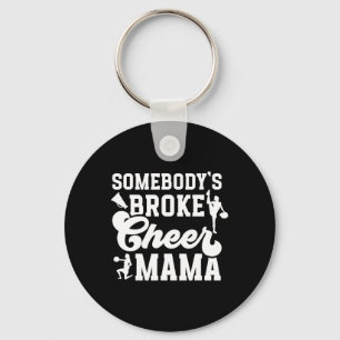 Gebroken Cheer Mama Cheer Moeder Van Een Cheerlead Sleutelhanger