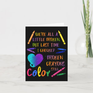 Gebroken Crayons nog steeds: preventie van zelfmoo Kaart