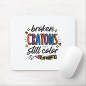 Gebroken Crayons nog steeds: preventie van zelfmoo Muismat (Met muis)