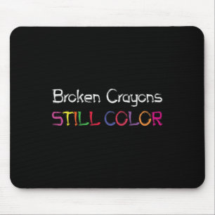 Gebroken Crayons nog steeds: preventie van zelfmoo Muismat