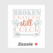 "Gebroken Crayons...." Op maat gesneden Vinyl Stic Sticker (Vel)