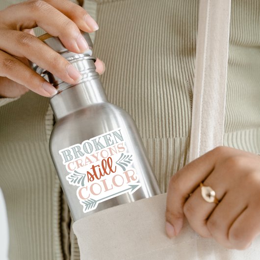 "Gebroken Crayons...." Op maat gesneden Vinyl Stic Sticker