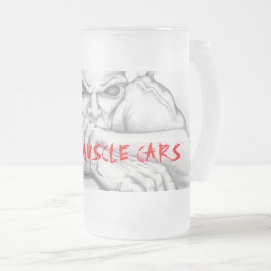 GEBROKEN DEMON BEER GLASS, DEMON SPIERCARS MATGLAS BIERPUL (Voorkant rechts)