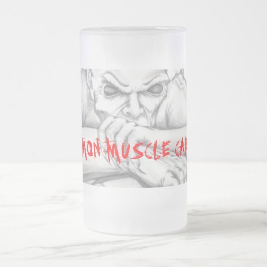 GEBROKEN DEMON BEER GLASS, DEMON SPIERCARS MATGLAS BIERPUL (Center)