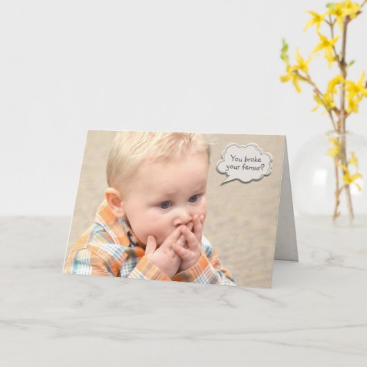 Gebroken dijbeenaanmoediging kaart (Gele Bloem)