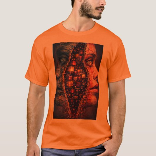 Gebroken dimensies – Surrealistische abstracte dub T-shirt (Voorkant)