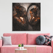 Gebroken Echo: Het Spiegel van Jeugd Canvas Afdruk (Insitu (Woonkamer))