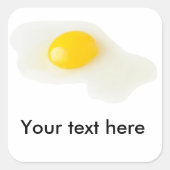 Gebroken ei vierkante sticker (Voorkant)