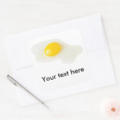 Gebroken ei vierkante sticker (Envelop)