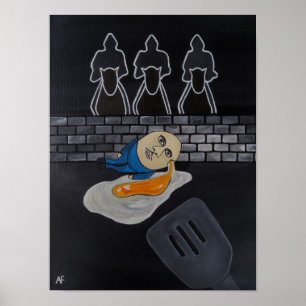 Gebroken en dan gebakken Schilderij van Alfred Fox Poster