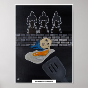Gebroken en dan gebakken Schilderij van Alfred Fox Poster