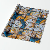 Gebroken en gebarsten Tegel Liminaleconcept Cadeaupapier (Uitgerold)