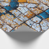 Gebroken en gebarsten Tegel Liminaleconcept Cadeaupapier (Hoek)