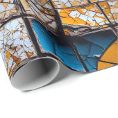 Gebroken en gebarsten Tegel Liminaleconcept Cadeaupapier (Rol Hoek)