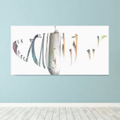 Gebroken En Losgemaakte Kleuren Van De Vaatgradiën Canvas Afdruk (Insitu (Houten vloer))