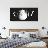 Gebroken en niet-geleed vat zwart canvas afdruk (Insitu (Slaapkamer))