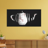 Gebroken en niet-geleed vat zwart canvas afdruk (Insitu (Woonkamer))