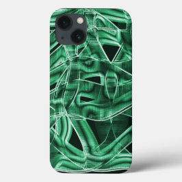 Gebroken en overlappende groene acryltapedrukken Case-Mate iPhone case