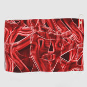 Gebroken en overlappende rode acrylsnijwonden golfhanddoek (Horizontaal)